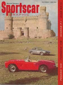 SPORTS CAR GRAPHIC 1959 DEC - SCARAB F1, ELVA-4, SHELBY, MGA, PEGASO